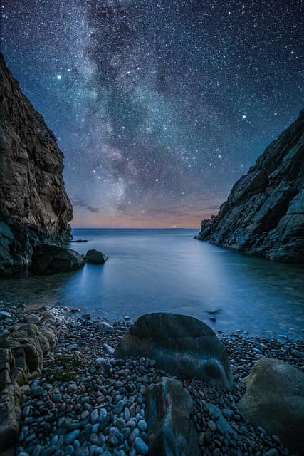 sweden, beach, milky way, stars, seascape, nature, night, sea, night sky, starry sky, black wallpaper, black, night, night, night, night sky, night sky, night sky, night sky, night sky