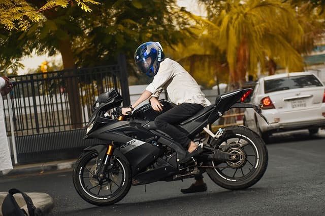 free r15 biker images, r15 dark knight stock images, download r15 biker photos, biker, motorcycle, motorbiker, outdoors, vehicle