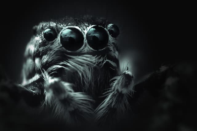 spider bouncing, web, salticidae, arachnid, nature, trap, predator, arachnophobia, licensed, spider, horrifying, eyes, macro photography, free image, trap, trap, trap, trap, trap, spider