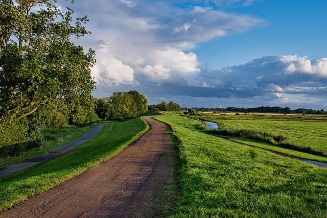 path, grass, dike, clouds, northern germany, dike path, nature reserve, nature, idyll, landscape, quiet, meditation, path, landscape, meditation, meditation, meditation, meditation, meditation